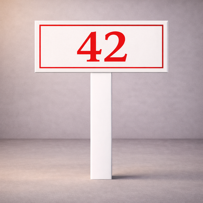 Custom PVC Yard Address Sign – Personalized House Number Sign with Stake (shape D)