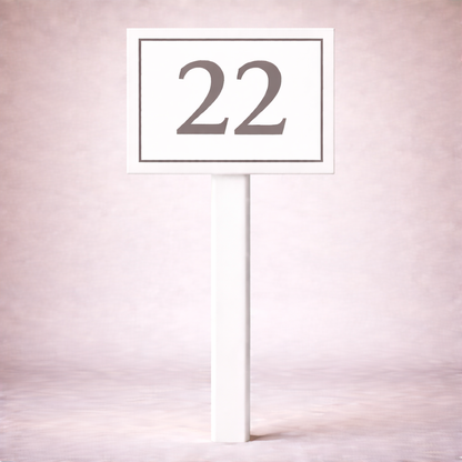 Custom PVC Yard Address Sign – Personalized House Number Sign with Stake (shape E)