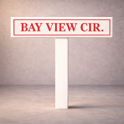 Custom PVC Yard Address Sign – Personalized House Number Sign with Stake (shape F)