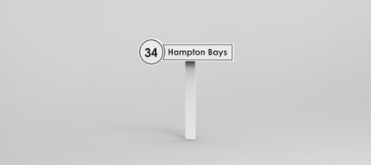 Custom PVC Yard Address Sign – Personalized House Number Sign with Stake (shape I)