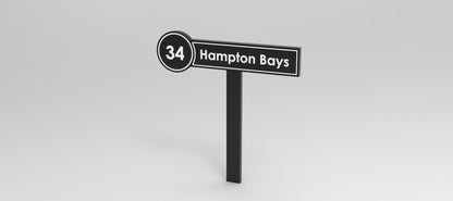 Custom PVC Yard Address Sign – Personalized House Number Sign with Stake (shape I)