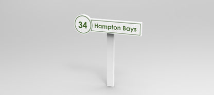 Custom PVC Yard Address Sign – Personalized House Number Sign with Stake (shape I)