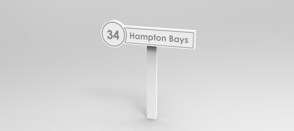 Custom PVC Yard Address Sign – Personalized House Number Sign with Stake (shape I)
