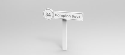Custom PVC Yard Address Sign – Personalized House Number Sign with Stake (shape I)