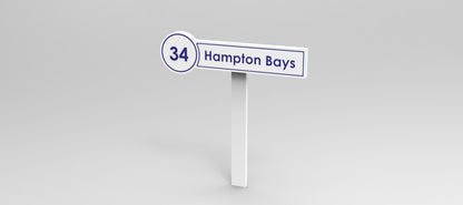Custom PVC Yard Address Sign – Personalized House Number Sign with Stake (shape I)