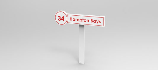 Custom PVC Yard Address Sign – Personalized House Number Sign with Stake (shape I)