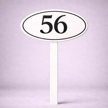 Custom PVC Yard Address Sign – Personalized House Number Sign with Stake (shape B)