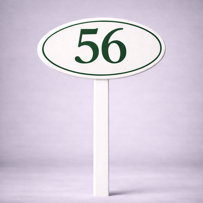 Custom PVC Yard Address Sign – Personalized House Number Sign with Stake (shape B)