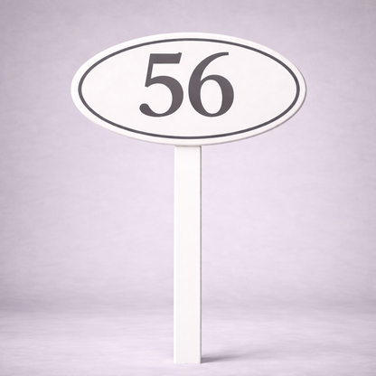 Custom PVC Yard Address Sign – Personalized House Number Sign with Stake (shape B)