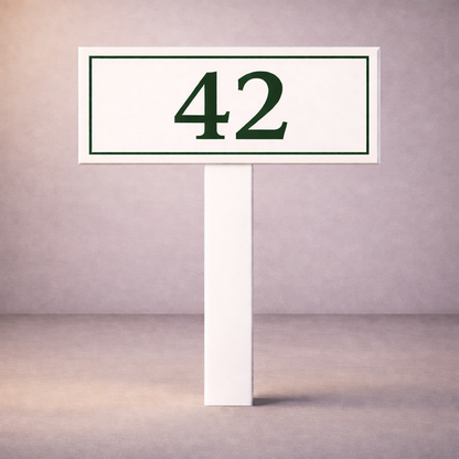 Custom PVC Yard Address Sign – Personalized House Number Sign with Stake (shape D)